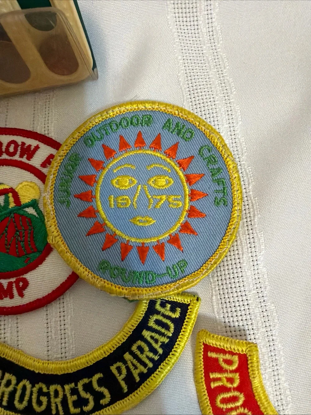 Vintage Girl Scout Patches Pins Badges Uniform Buttons Coin Dispenser